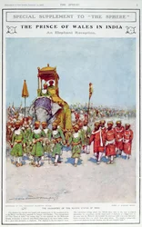 Een Olifantenreceptie voor de Prins van Wales, illustratie uit 